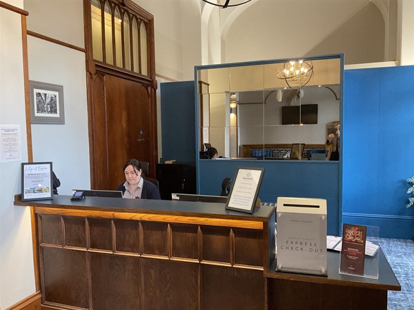 When Entering the castle you will find reception desk on your right, where one or two verypolite and helpful staff will give you all the support and advice you will need to know about your stay here. Bear in mind though, that they are usually very busy and it takes quite a while for them to settle each guest in, so if you leave one person in the queue why not step inside and take a look at the other rooms in this original and old part of the castle.