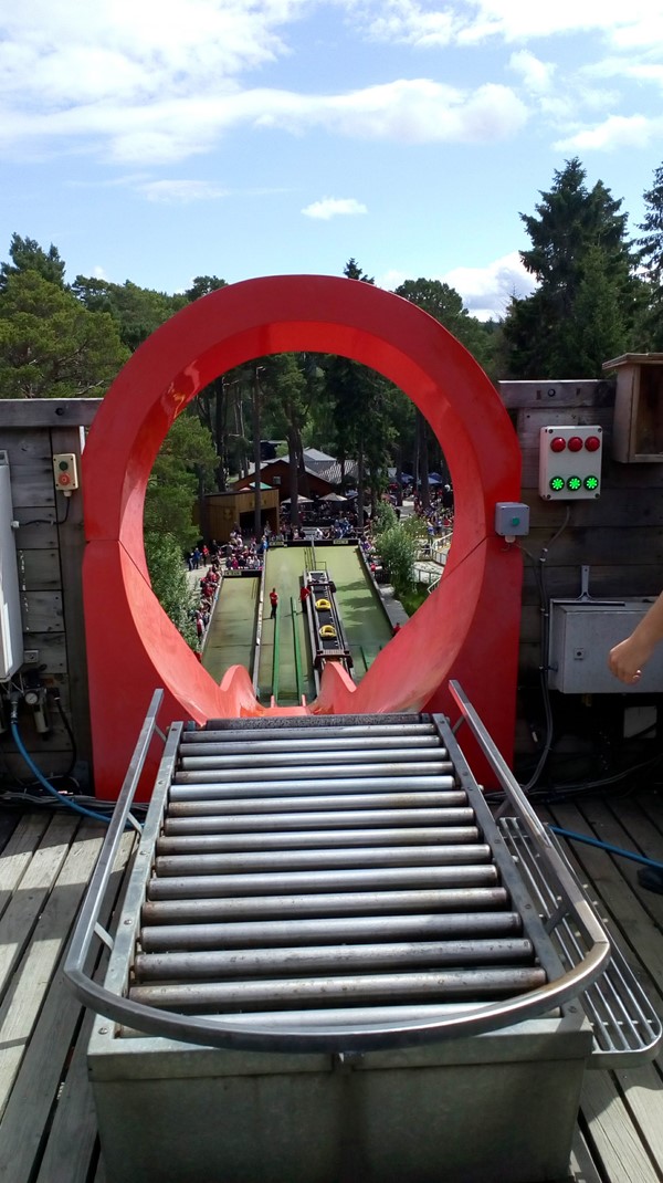 view from the top of the water slides