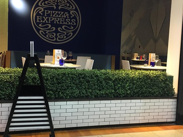 Image of some tables at Pizza Express.