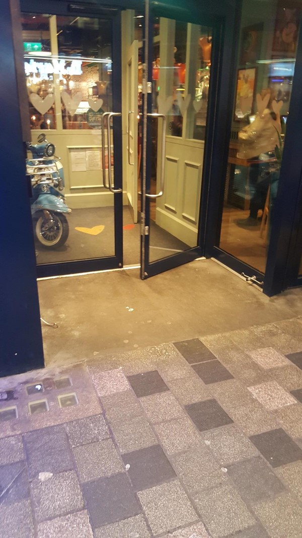Automatic by pushing the wheelchair button