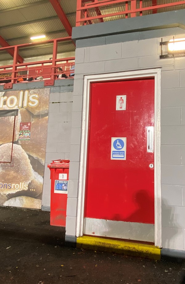 Accessible toilet door