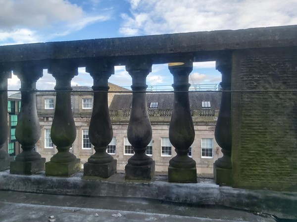 Image of a stone balcony