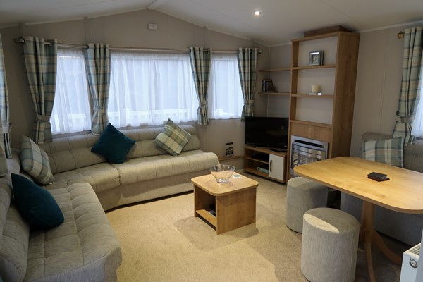 Living room in the caravan