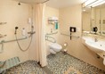 Wet room in accessible cabin