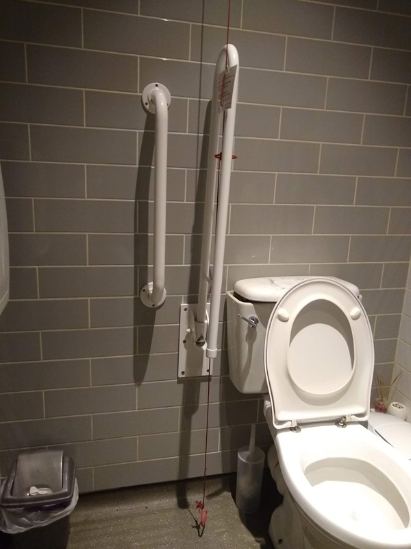 red cord attached