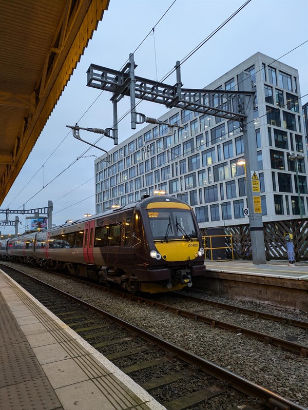 Image of train on tracks
