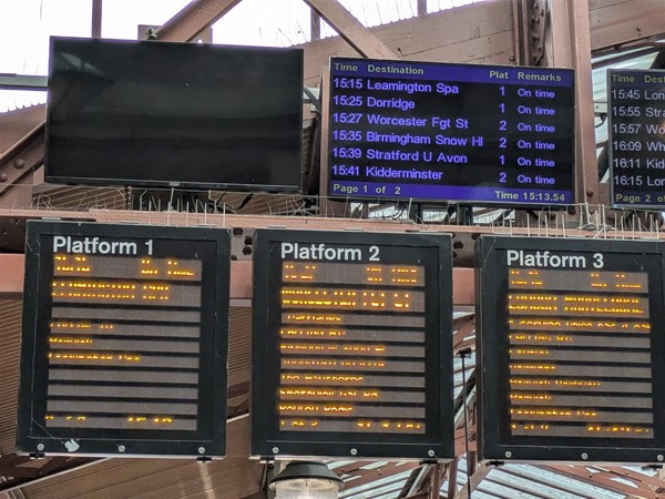 Image of departure board