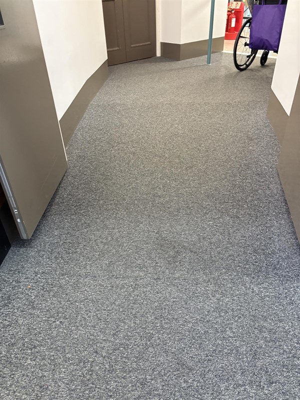Ramp into the cafe which could not be accessed independently.
