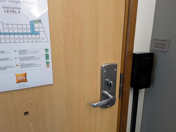 Image of door to the room from inside