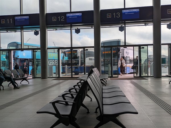 Image of seating at the bus gates
