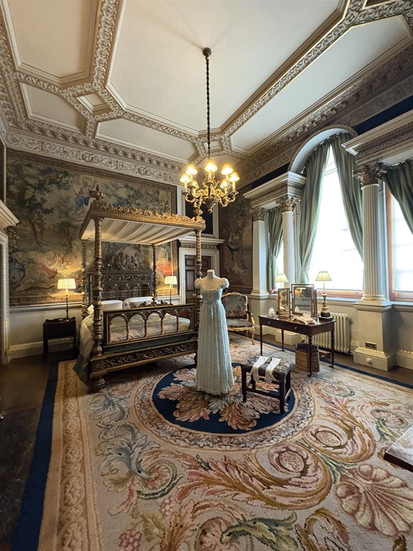 Image of a dress on a dummy in a room