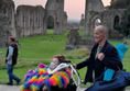 Picture of the reviewer at Glastonbury Abbey