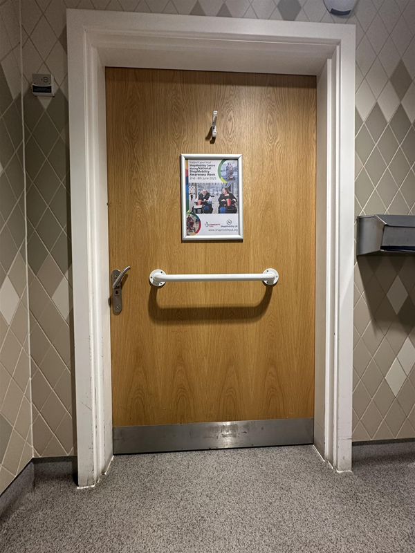 Image of accessible toilet door