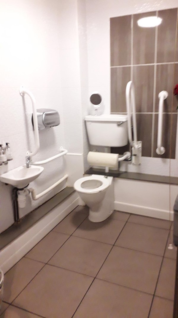 Photo of disabled toilet.