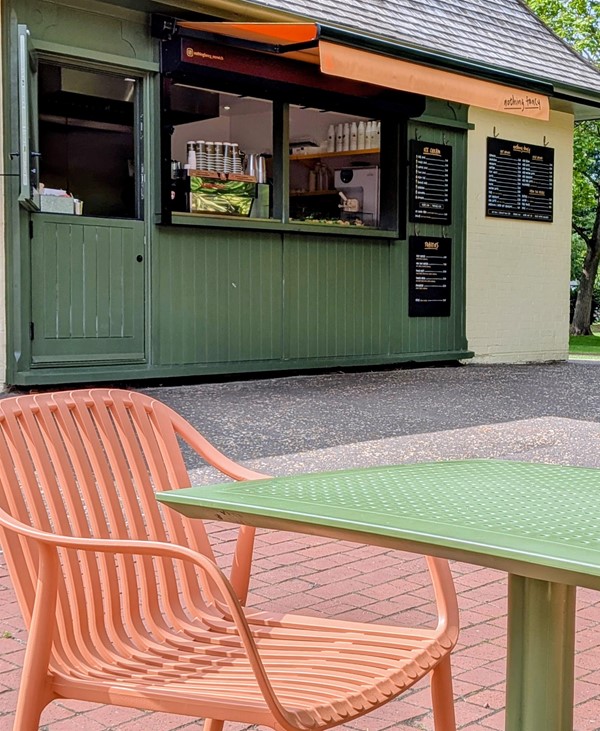 Image of Nothing Fancy kiosk and seating