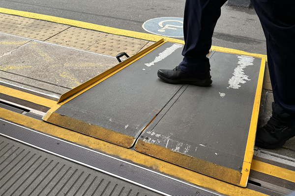 Image of ramp for boarding and disembarking