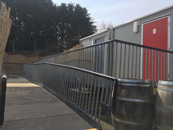 Image showing the ramp leading up to the accessible toilets.