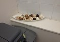 A lovely decorative display to cheer you up on your toilet visit.