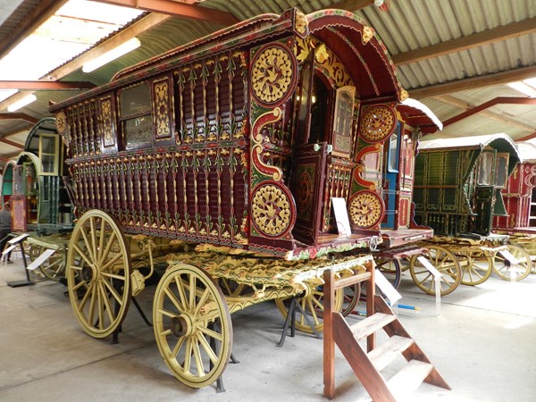 Barn with Gypsy Caravans