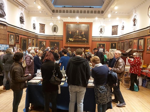 The Hall laid out with lots of stalls