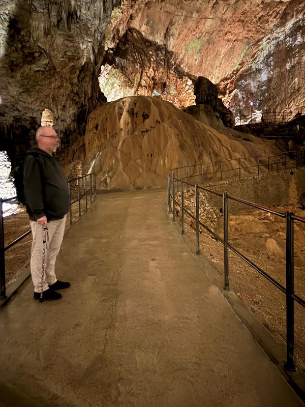 Image of a person in a cave