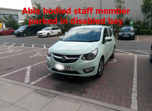 Staff member abusing disabled parking
