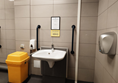 Changing places sink area