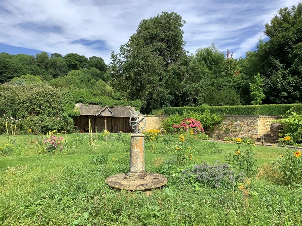 Sundial in a garden