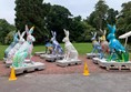 The hares outside front door!