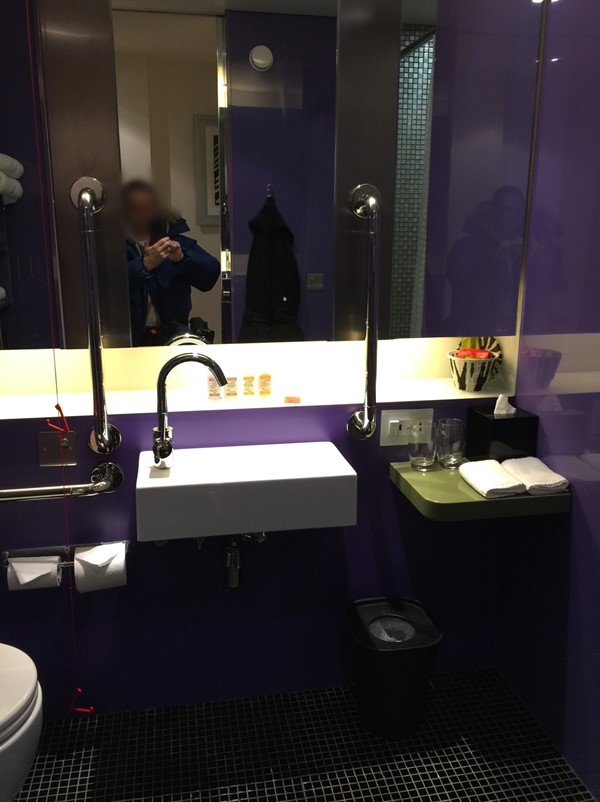 An Accessible bedroom's wet room