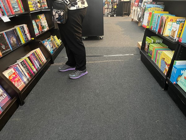 Image of an area in the bookshop.