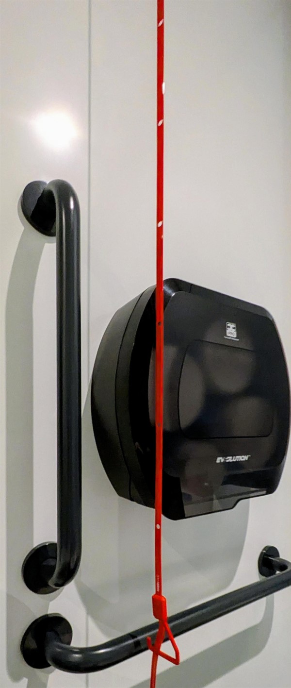 Image of thick rubber emergency red cord