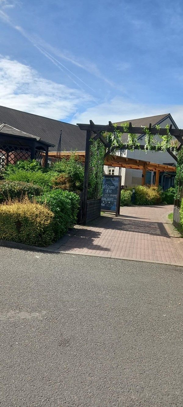Entrance from car park
