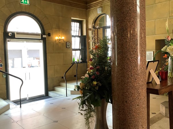 Reception area.