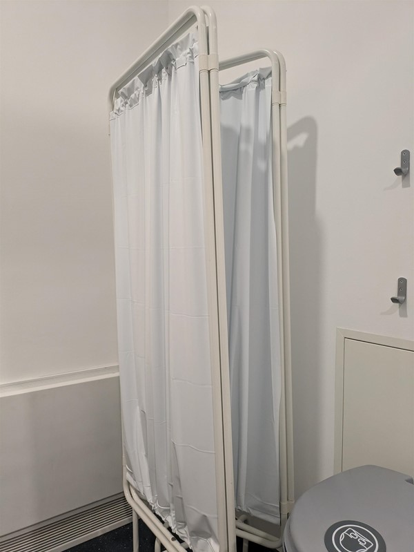 Image of privacy curtain in the Changing Places toilet