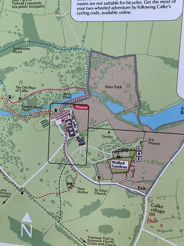 Calke Abbey map