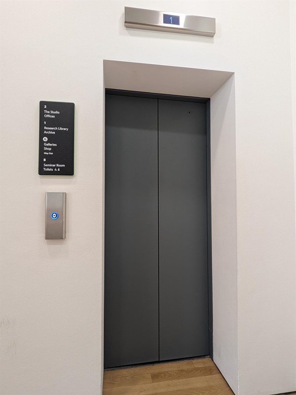 image of the lift door on the ground floor