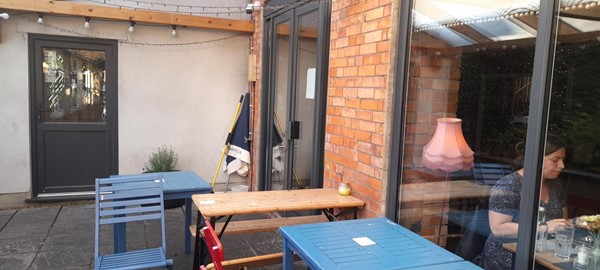 Outside eating area