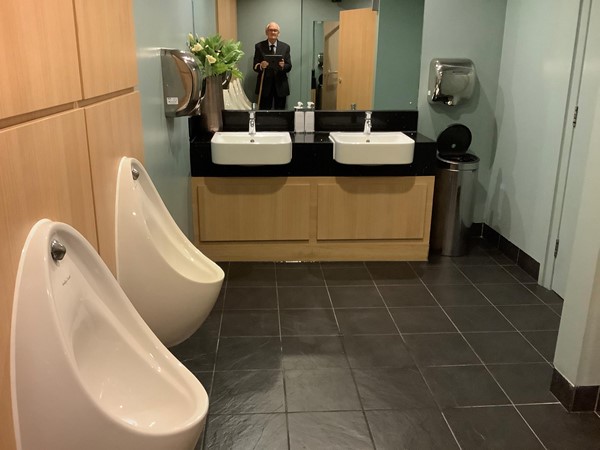 Two urinal and two sinks
