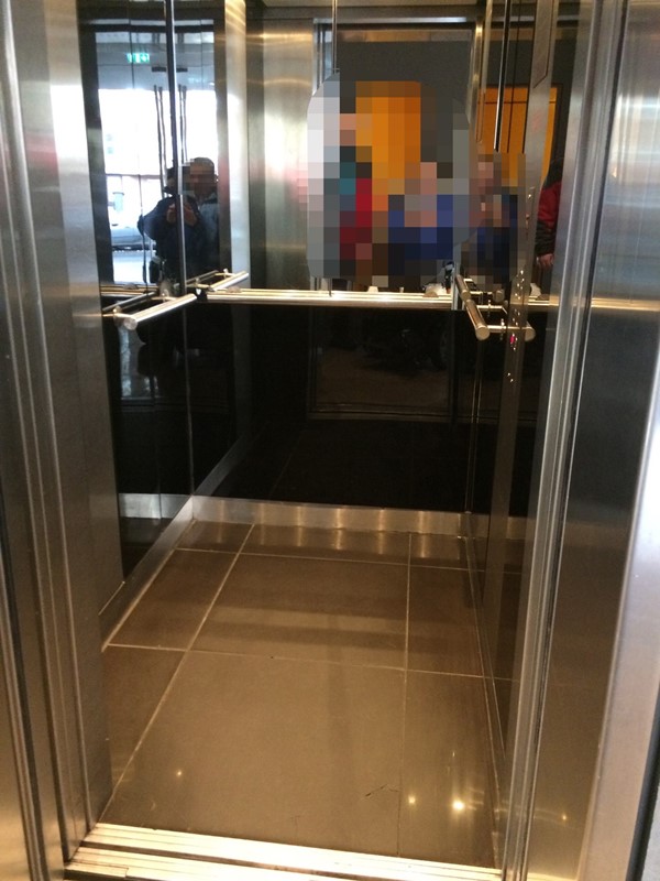 The interior of the lift