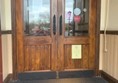 View of doors from outside.