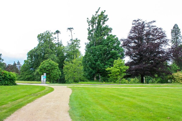 One of the flatter paths through the grounds but it shows the compacted gravel surface that most paths used.