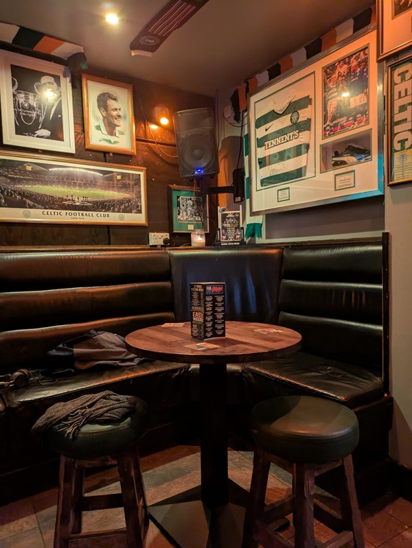 Image of bar stools and bench