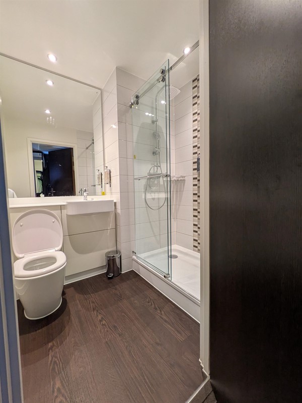 Image of toilet seat and shower