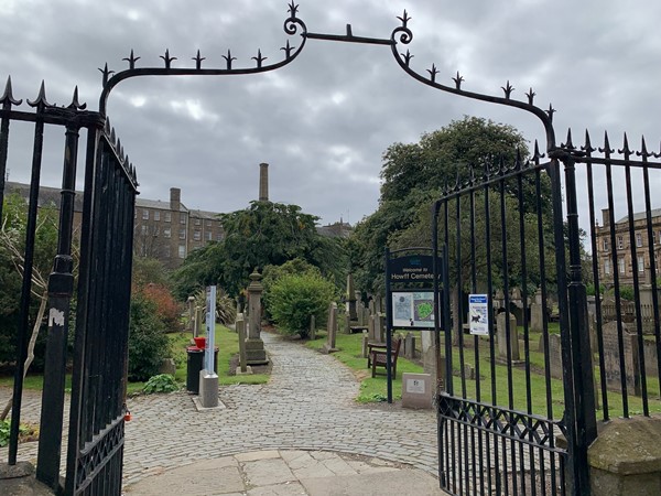 The cemetery gates