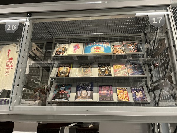 Image of a rack of graphic novels