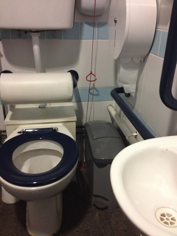 Picture of the disabled toilet at Clapham Junction railway station