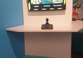 Interactive exhibit with removable seating