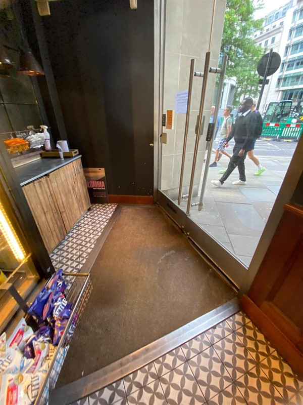 Image of a view through the door to the street