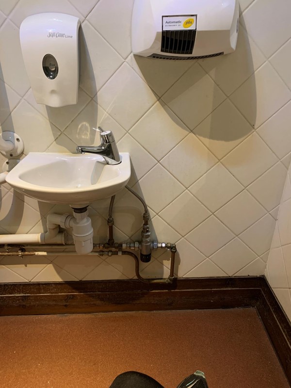 Space infront of toilet